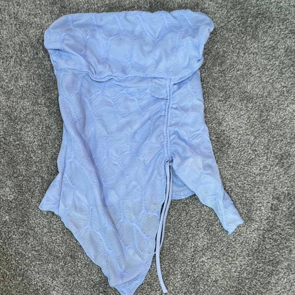 Blue urban outfitters asymmetrical tube top